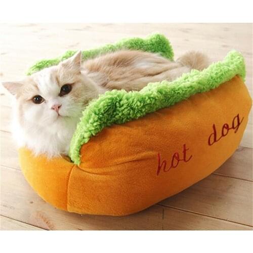 Animal Hot Dog Funny Bed Pets Winter Beds Fashion Sofa Cushion Supplies Warm Dog House Pet Sleeping Bag Cozy Puppy Nest Kennel