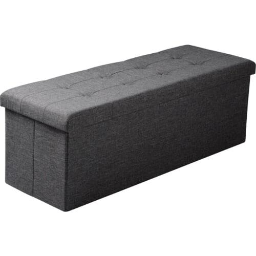 1PC Foldable Stool with Storage Space Home Ottoman Seat Bench Chest Storage Box Living Room Furniture Organizer