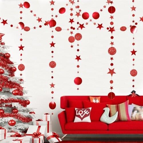 1 Three-dimensional Mini Christmas Garland Holiday Indoor Hanging Decorations Party Decoration Supplies Cardboard Handmade