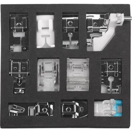 11 Pcs/Set Domestic Sewing Machine Accessories Presser Foot Feet Kit Set Hem Foot Spare Parts With Box For Brother Singer Janome