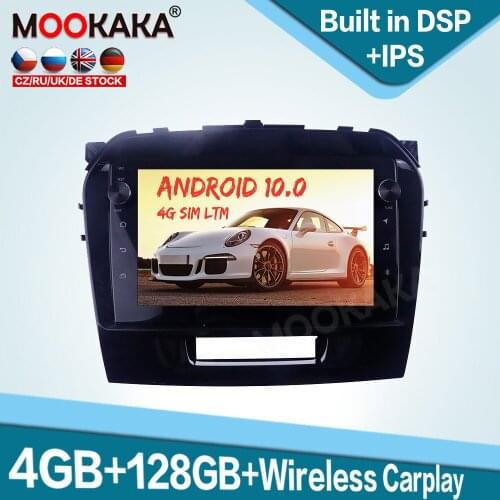 128GB Carplay Android 10.0 Car Multimedia Player for Suzuki Vitara 4 2014-2018 Auto Radio GPS Navigation Audio Stereo Head Unit