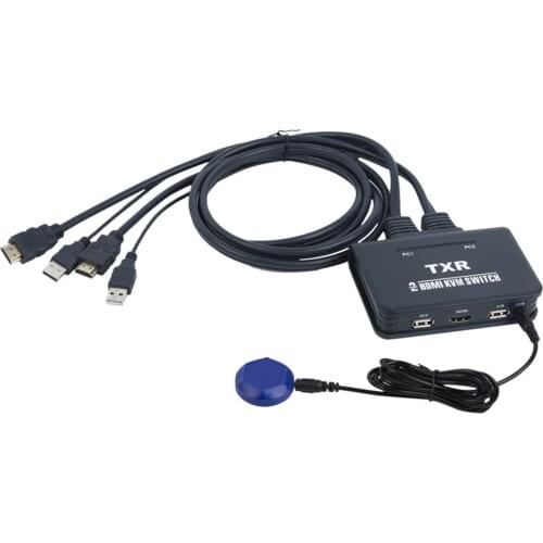 2 Port HDMI-compatible KVM Switch with Cables EL-21UHC