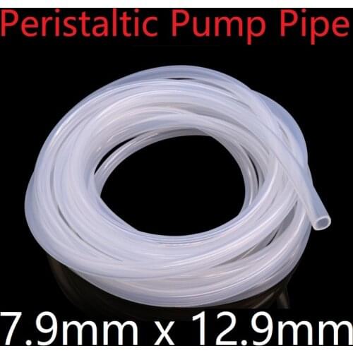 7.9*12.9 Peristaltic Pump Silicone Hose Transparent ID 7.9mm x 12.9mm OD Thickness 2.5mm FoodGrade Soft Flexible Pipe Water Tube