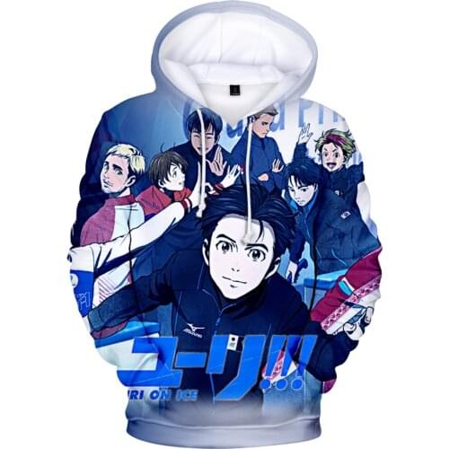Anime YURI!!! on ICE 3D Print Women/men Hoodies Sweatshirts Harajuku Casual Autumn Winter Pullover Hooded Clothes