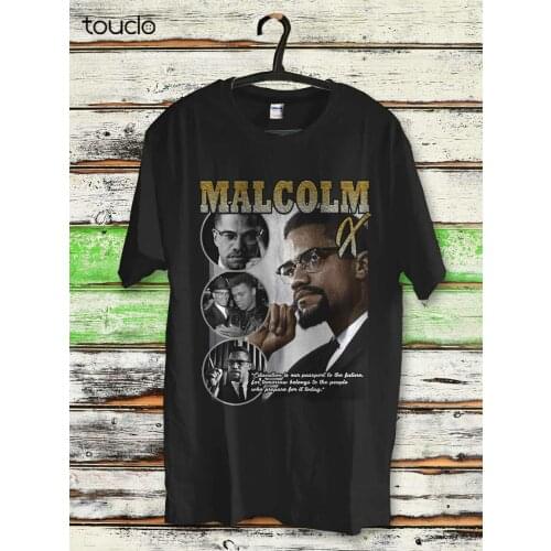 MalcolmX ali T-Shirt Black History African Civil Rights Activist Unisex Vintage
