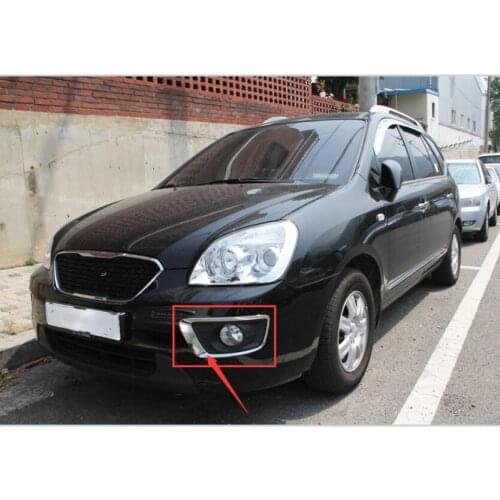 For Kia Carens 2007-2012 ABS chrome-plated front fog lamp frame Front fog lamp decorative bright cover Car Accessories
