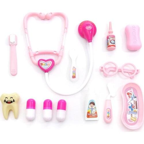 13Pcs Kids Simulation Stethoscope Pill Dentist Doctor Pretend Play Game Toy Set