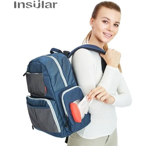 Insular Brand Nappy Bag Travel Backpack Desiger Nursing Bag for Baby Care Multifunctional Mummy Diaper Stroller Backpack Bags