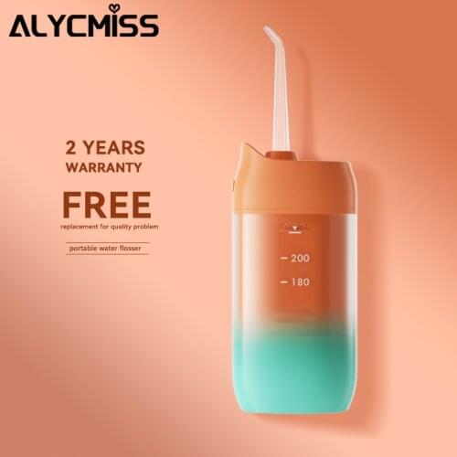 Oral Irrigator Portable Mini Dental Water Jet Flosser USB Rechargeable Water Floss 200mL Dental Teeth Cleaner Waterproof 4 Tips
