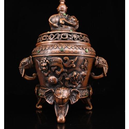 8"Tibet Temple Collection Old Bodhi Hand made Engraved Inlaid sutra Four-armed Guanyin Bodhisattva Thangka Amulet Town House