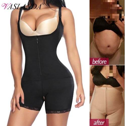 Shapewear Bodysuit for Women Tummy Control Bodysuit Slimming Underwear Waist Trainer Full Body Shaper Fat Burning Modeling Strap