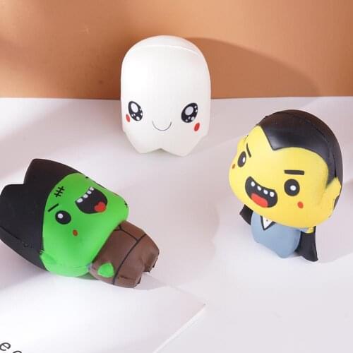 Creative Squeezing Pumpkin/Cloud Slow Rebound Vent Simulation Squeeze Toy Decompressive Stress Halloween Relief Pumpkin Toy N4G1