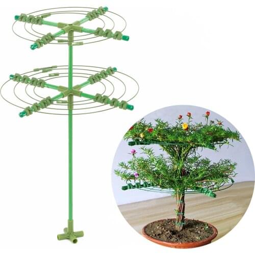 Plant Cage Flower Support Garden Trellis Stakes Buckle Outdoor Durable Indoor Detachable Reusable Plastic Climbing Frame
