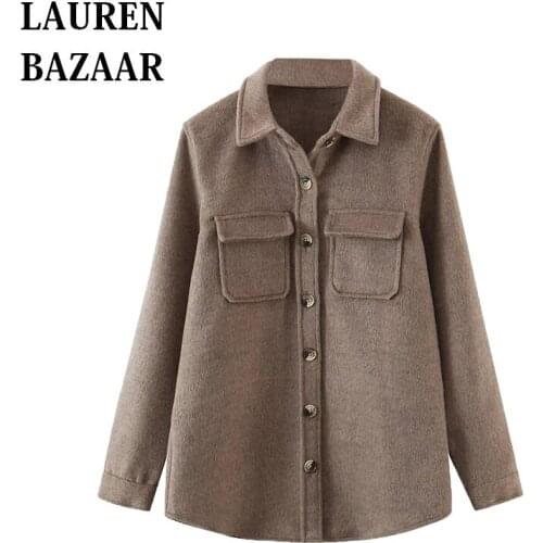 LAUREN BAZAAR Women's Coats With A Collar