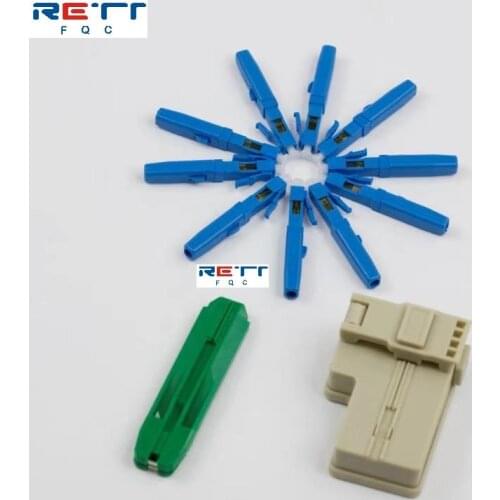 LC Fiber Optic Fast Connectors Single Mode Fiber Mechanical Quick Connectors with Tools Adapter for FTTH CATV Network