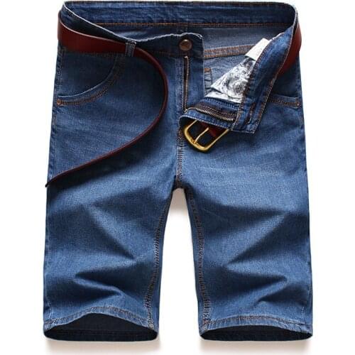 2021 Plus Size 28-46 New Fashion Mens Classic Short Jeans Brand Clothing Bermuda Cotton Elasticity Summer Denim Shorts