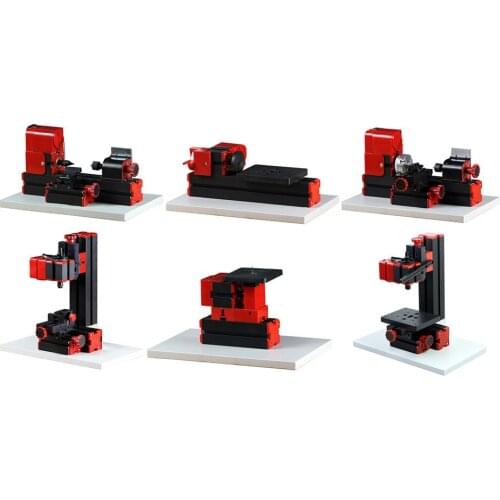 Mini DIY 6 in 1 Lathe, Milling, Drilling, Wood Turning, Jag Saw and Sanding Machine, Mini teaching model Tool Combined Machine