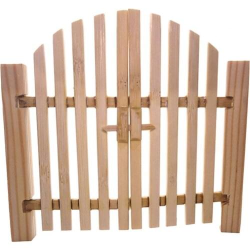 1/12 Dollhouse Mini Wooden Courtyard Door Model Decor Children Pretend Play Toy