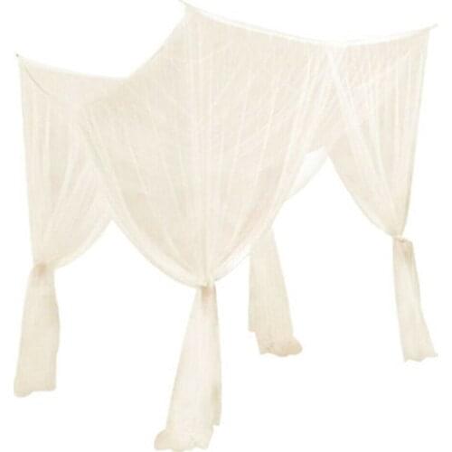 1.5m Bed Mosquito Net Queen Size Black Palace Four Door Single Home Bed Prevent Insect Outdoor Square Grace Simple Canopy Net