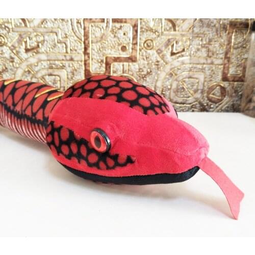 New red animal snake Children Plush Toy Baby Kids Toy Christmas Birthday Stuffed Gift Snake