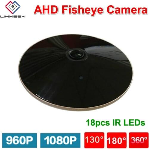 Lihmsek 2MP Panoramic AHD Camera Fisheye Lens 360 Degree View 1080P AHD Camera IR 10m Analog Surveillance Cameras Metal indoor