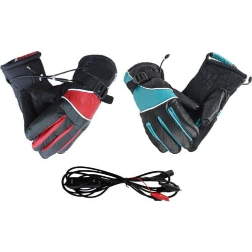 Windstoppers Electrothermal Gloves Anti Slip Windproof Thermal Warm Winter 12 V Electric Heating Gloves Breathable Tactical