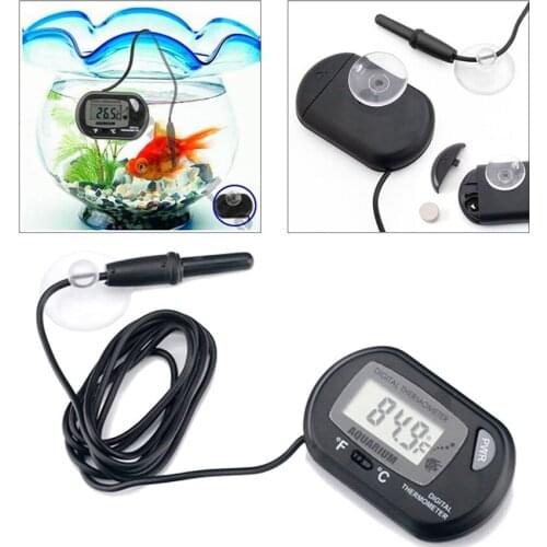 Waterproof Aquarium Fish Tank Thermometer LCD Digital Display Thermometer For Fish Tank Reptile Turtle Pet Box 58x36x11mm