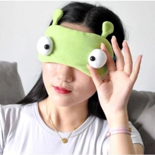 Funny Blindfold for Sleeping Eye Covers Eyes to Sleep Bandages Eyeshade Patch Cute Cartoon Vacation Travel Eyescover Eye Patches