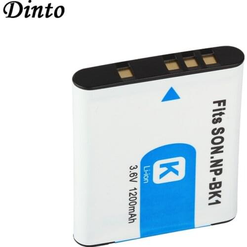 Dinto NP-BK1 NPBK1 1200mAh Replacement Camera Battery for Sony PM101 DSC-S750 S780 S950 S980 W180 W190 W270 W370 NP BK1