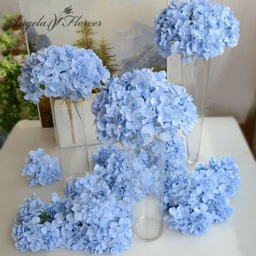 11pcs/lot Amazing colorful decorative flower for wedding party luxury artificial Hydrangea silk DIY flower decoration for home