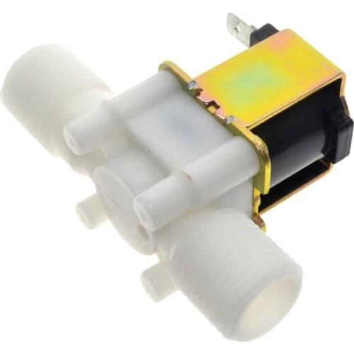 DC12V Plastic Electric 12V Water Solenoid Valve Electric Solenoid Valve Magnetic N/C Water Air Inlet Flow Switch N/C 1/2"