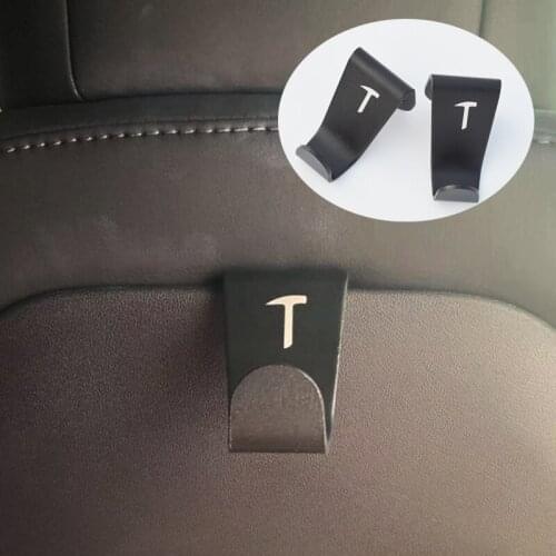 2pcs Car Accessories Fit for Tesla Model 3 Model S Model X car Seat Headrest Hook Black Hanger Holder auto Accessories