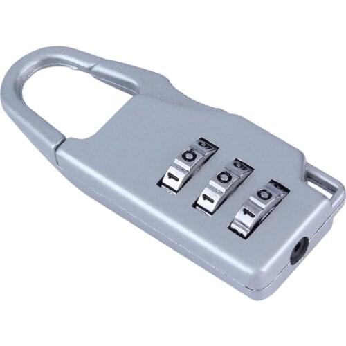 2pcs New Security 3 Combination Travel zinc alloy Suitcase Luggage Bag Jewelry Boxes Tool Chests Code Lock Zipper Padlock