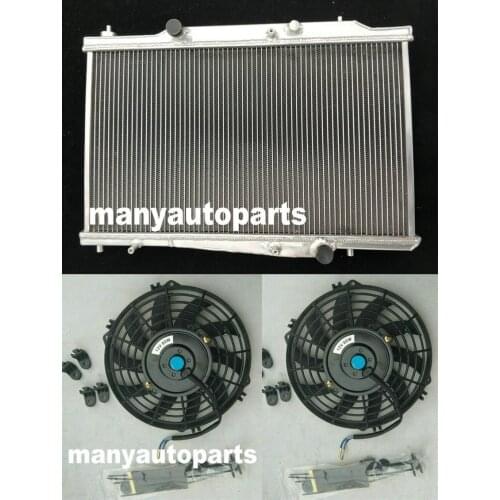 3 Rows Aluminum Radiator +2x fans for Ford Fiesta ST MT 2014-2017 2016 2015