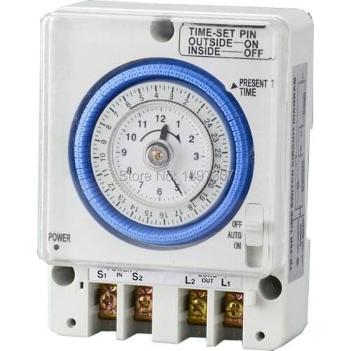 5 pieces/lot) TB-35B Mechanical Time Switches Wholesale Shops 24 Hours Mechanical Interval tb35 Time Switch Din Rail