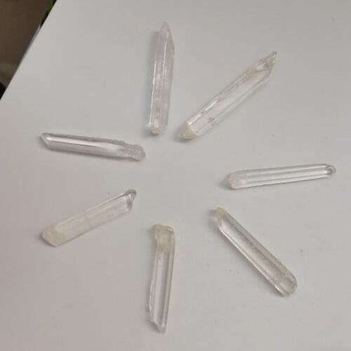 7pcs AAA + 100% Natural Double end Lemurian Seed Quartz Crystal Point seven chakras