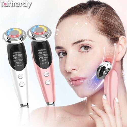 7in1 EMS Facial Massager RF Sonic Vibration Ion Red LED Photon Skin Rejuvenation Lifting Tighten Face Skin Care Beauty Machine