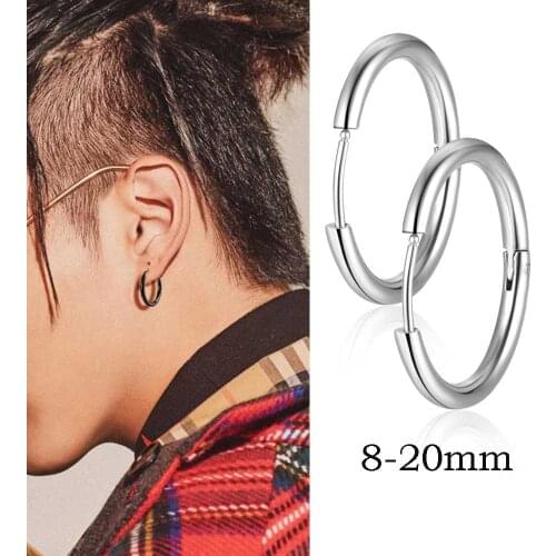 AAAAA Quality 100% Stainless Steel 2.5mm 8-20mm Men Earring
