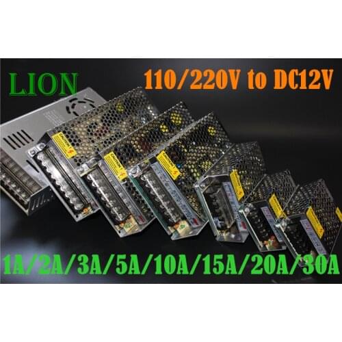 DC12V 1.25A 2A 3A 5A 10A 15A 20A 30A Switch Power Supply Adapter Transformer AC110V-240V to DC12V Adapter For LED Strips Light