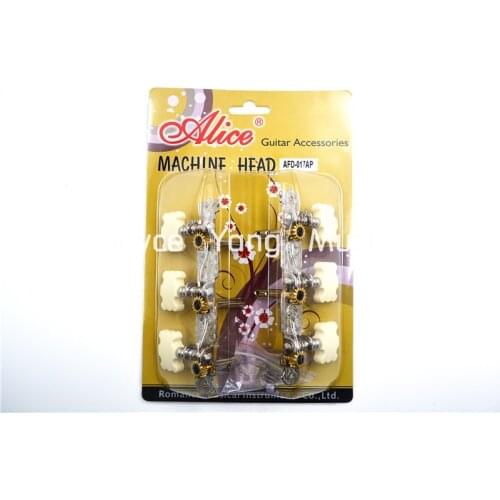 Alice AFD-017AP Steel String Guitar Tuning Pegs 2 Holes Shaft Acoustic Guitar Machine Head Ivory Plum Pegs 3L+3R