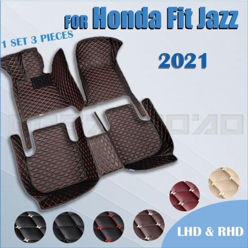Car floor mats for Honda Fit Jazz 2021 Custom auto foot Pads automobile carpet cover