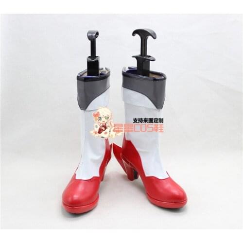Kantai Collection Akitsushima Kamo Girls White Cosplay Shoes Boots X002