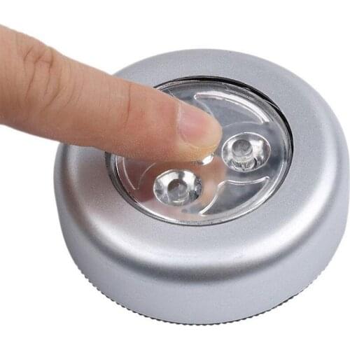 Wireless Battery Touch Led Lamp 3 Led Cabinet Lamp Round Panel Light Indoor Lighting High Quality