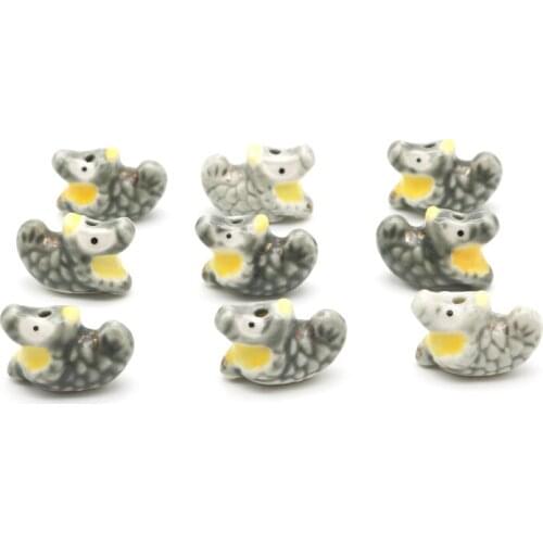 10pcs/lot Hot Fashion Jewelry Ceramic Beads 24x15mm Lovely Carp Shape Lucky Charms Variety Colors Favor Bracelets Hair Hoop Bead