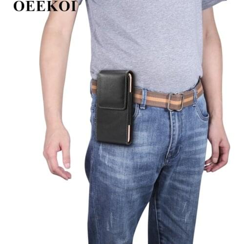 OEEKOI Artificial Sheepskin Pattern Belt Clip Pouch Case for iPhone 12 Pro Max