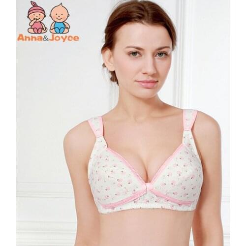 Cotton Soft Lactation Bras Printing Flower Front Opening Nursing For Pregnant Womens YFZ0006