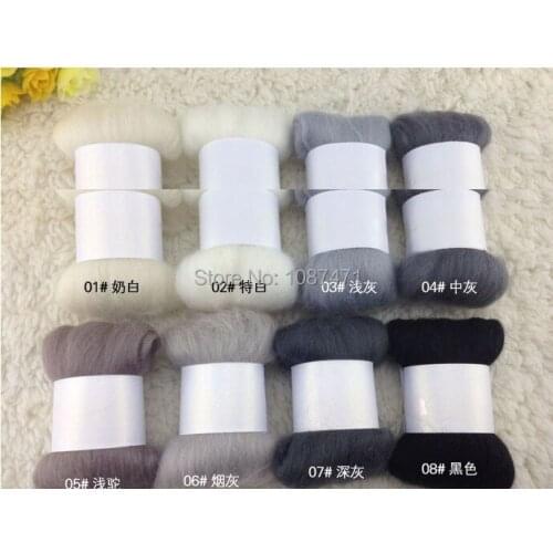Needle wool for felting needlework Poke fun handmade materials diy wool strip wool felt grey 10