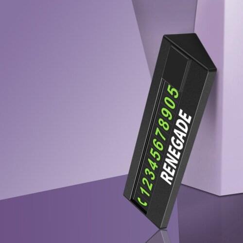 Car parking card Temporary parking sign Metal car can hide the number For jeep Renegade auto interior accessories