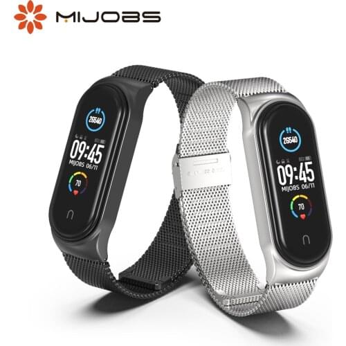 Mi Band 5 Strap for Mi Band 4 Metal Bracelet Strap Mi Band 3 Wristband for Xiaomi My Band Strap 3 4 5 NFC Global Version Watch