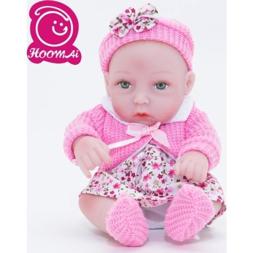 Cute Newborn Mini Bebe Reborn Baby Doll Full Silicone Vinyl Lifelike Baby Reborn For Kid Game Toy Kids Birthday Gift 10" 25CM